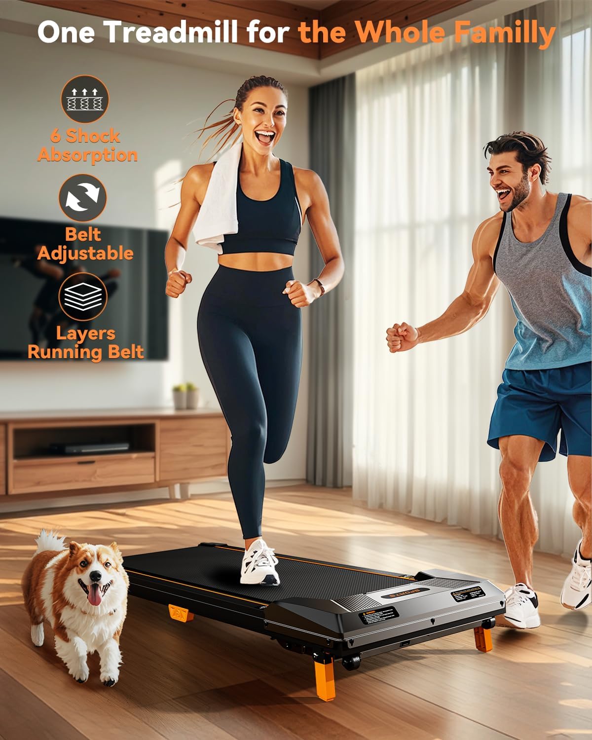 Revolutionary Portable Under Desk Walking Pad Treadmill - 330 lbs Capacity with Robust 2.5HP Motor and Convenient Remote Control